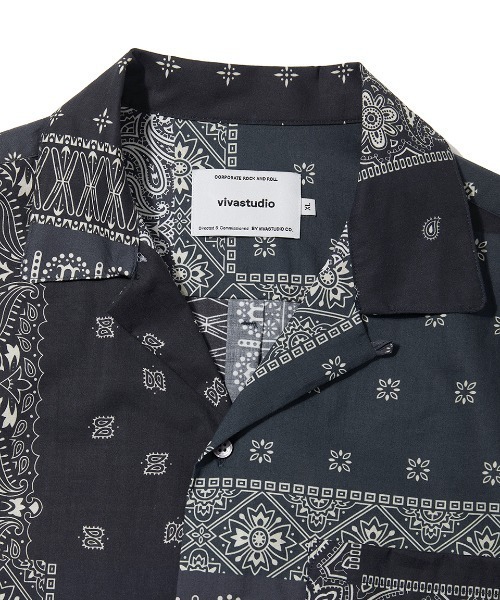 VIVASTUDIO（ビバスタジオ）の「TWO TONE BANDANA SHIRTS（シャツ/ブラウス・メンズ・ブラック/ブルー・MEDIUM/LARGE）」の7枚目の写真