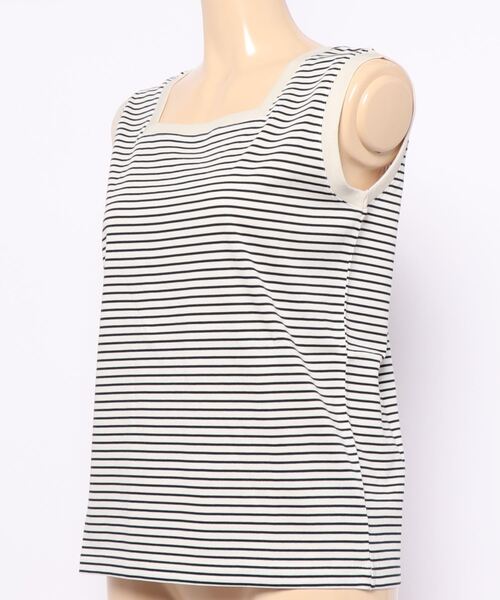 TINA：JOJUN（ティーナジョジュン）の「ボーダー ノースリ カットソー TINA：JOJUN（タンクトップ・レディース・グリーン/ネイビー・M）」の19枚目の写真