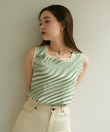 TINA：JOJUN（ティーナジョジュン）の「ボーダー ノースリ カットソー TINA：JOJUN（タンクトップ）」