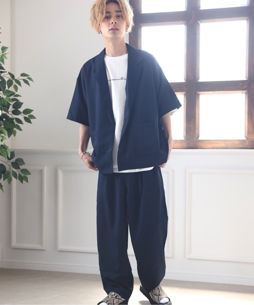 ACE SHOP（エースショップ）の「イージーケアJKT【SETUP可】（テーラードジャケット・メンズ・ネイビー/ブラック/ベージュ・FREE）」の5枚目の写真