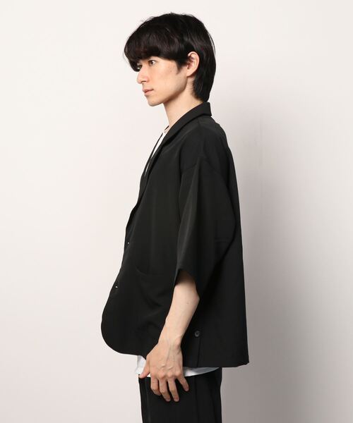 WEGO(ウィゴー)の「WEGO/ハーフスリーブビックシルエット5分袖テーラードジャケット(テーラードジャケット・メンズ・ダークグレー/ブラック・MEDIUM/LARGE)」の17枚目の写真