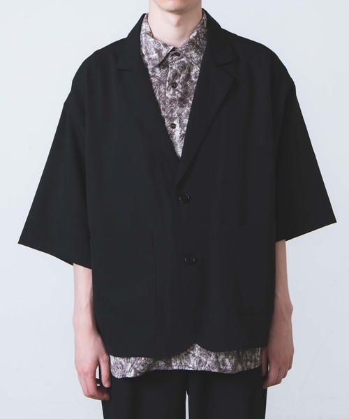 WEGO(ウィゴー)の「WEGO/ハーフスリーブビックシルエット5分袖テーラードジャケット(テーラードジャケット・メンズ・ダークグレー/ブラック・MEDIUM/LARGE)」の16枚目の写真