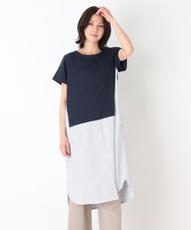 SHOO・LA・RUE | 異素材切替重ね着風ワンピース(ワンピース)