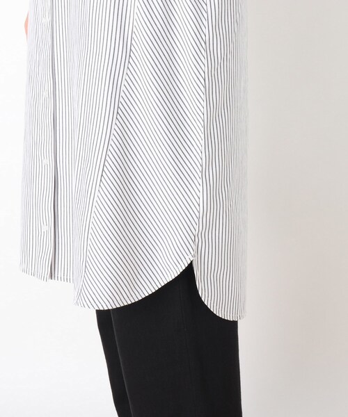 SHOO・LA・RUE（シューラルー）の「◆異素材切替重ね着風ワンピース（ワンピース・レディース・ベージュ/ネイビー・02/03/04）」の9枚目の写真