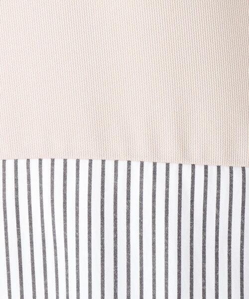 SHOO・LA・RUE（シューラルー）の「◆異素材切替重ね着風ワンピース（ワンピース・レディース・ベージュ/ネイビー・02/03/04）」の3枚目の写真