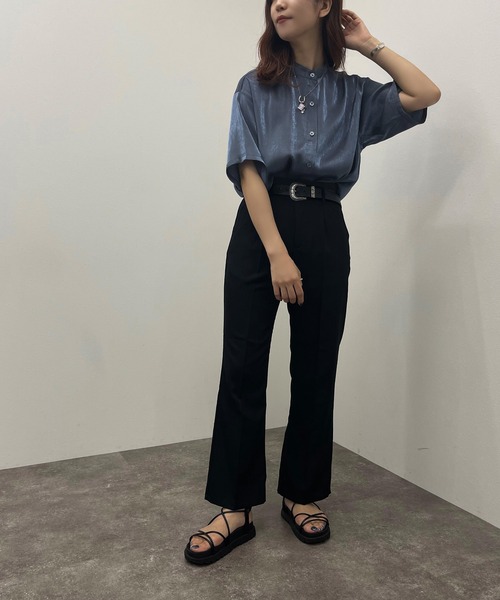 apres jour mignon(アプレジュールミニョン)の「ラメクロスシャツ【ZOZOTOWN限定アイテム】(シャツ/ブラウス・レディース・チャコールグレー/ダークブルー/パープル・X-LARGE/フリー)」の14枚目の写真