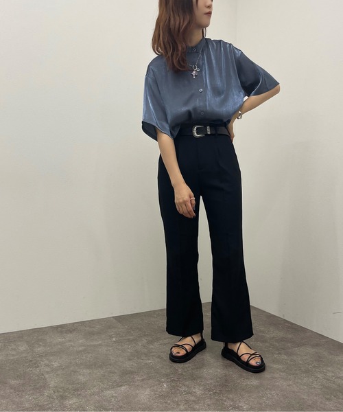 apres jour mignon(アプレジュールミニョン)の「ラメクロスシャツ【ZOZOTOWN限定アイテム】(シャツ/ブラウス・レディース・チャコールグレー/ダークブルー/パープル・X-LARGE/フリー)」の16枚目の写真