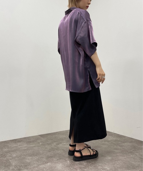 apres jour mignon(アプレジュールミニョン)の「ラメクロスシャツ【ZOZOTOWN限定アイテム】(シャツ/ブラウス・レディース・チャコールグレー/ダークブルー/パープル・X-LARGE/フリー)」の22枚目の写真