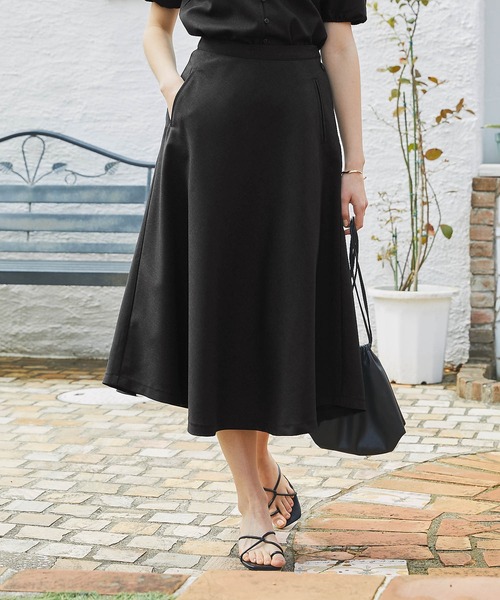 PURIL(ピュリル)の「【PURIL】《セットアップ対応》TRミモレ丈フレアスカート(スカート・レディース・ブラウン/カーキ/ボルドー/ブラック/ベージュ/グリーン・S/M)」の7枚目の写真