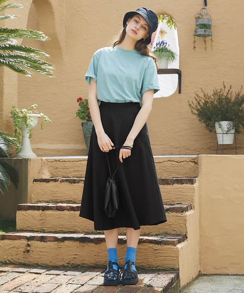 PURIL(ピュリル)の「【PURIL】《セットアップ対応》TRミモレ丈フレアスカート(スカート・レディース・ブラウン/カーキ/ボルドー/ブラック/ベージュ/グリーン・S/M)」の14枚目の写真