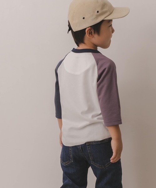 URBAN RESEARCH DOORS(アーバンリサーチドアーズ)の「7分袖クレイジーポンチTシャツ(KIDS)(Tシャツ/カットソー・キッズ・パープル/ネイビー・120/105/150/135)」の1枚目の写真