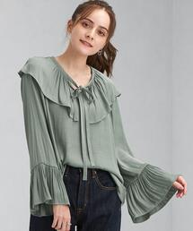 green label relaxing | ビッグ フリル カラー ブラウス(シャツ/ブラウス)