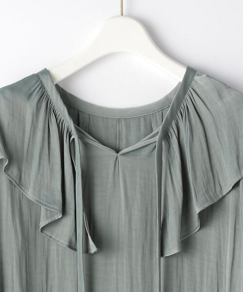 green label relaxing(グリーンレーベルリラクシング)の「ビッグ フリル カラー ブラウス(シャツ/ブラウス・レディース・ブラック/ライム/その他1・FREE)」の14枚目の写真