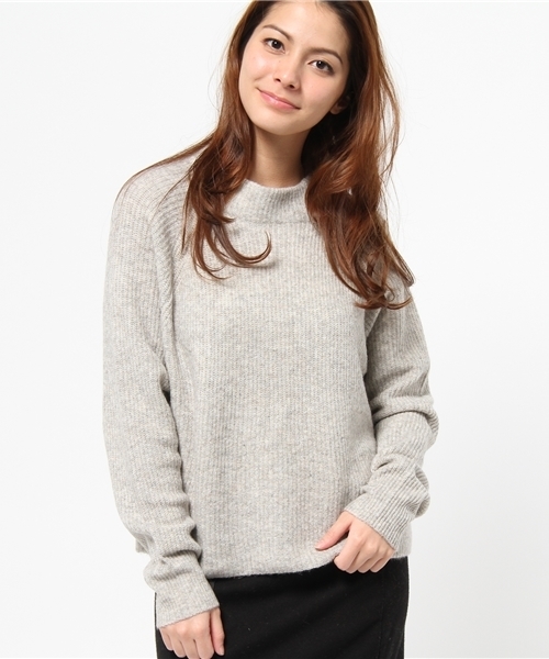 CIAOPANIC（チャオパニック）の「【Ciaopanic】アンゴラ/PUボトルNP/O（ニット/セーター・レディース・オフホワイト/グレー/レッド/ネイビー・FREE）」の2枚目の写真