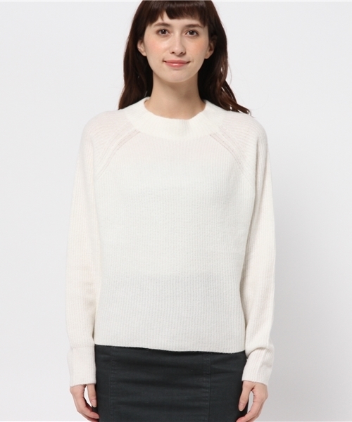 CIAOPANIC（チャオパニック）の「【Ciaopanic】アンゴラ/PUボトルNP/O（ニット/セーター・レディース・オフホワイト/グレー/レッド/ネイビー・FREE）」の5枚目の写真