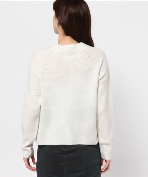 CIAOPANIC（チャオパニック）の「【Ciaopanic】アンゴラ/PUボトルNP/O（ニット/セーター・レディース・オフホワイト/グレー/レッド/ネイビー・FREE）」の7枚目の写真