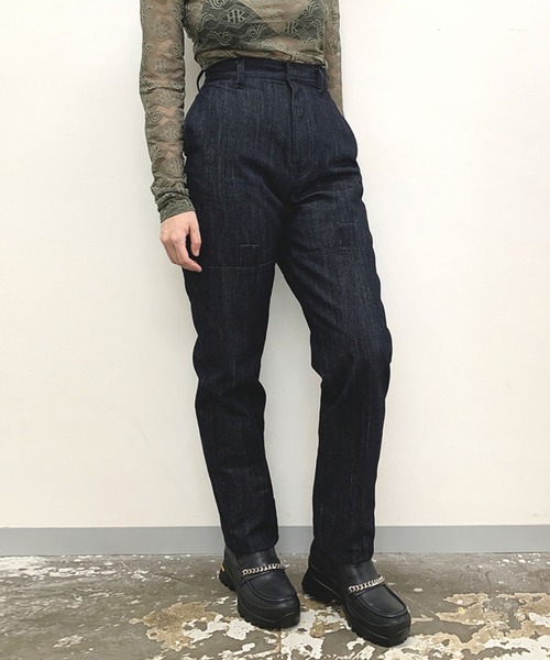G.V.G.V.(ジーヴィージーヴィー)の「DENIM STRAIGHT PANTS(デニムパンツ・レディース・ダークネイビー・36/34)」の14枚目の写真