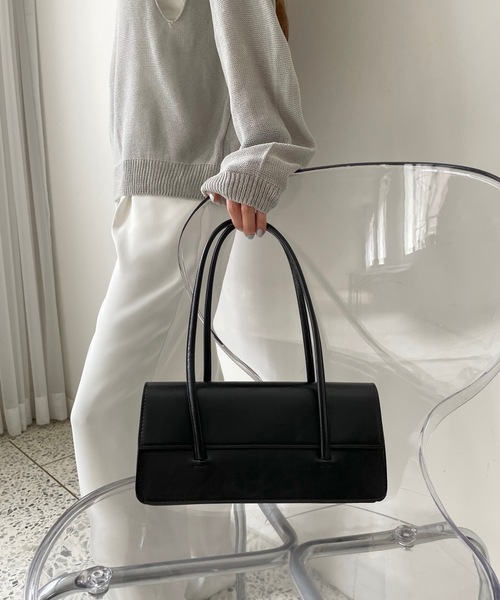 Didot.showroom(ディドット ショールーム)の「leather square handle bag(ハンドバッグ・レディース・ブラック/イエロー/グリーン/アイボリー・FREE)」の3枚目の写真
