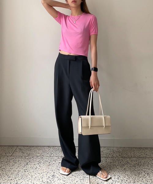 Didot.showroom(ディドット ショールーム)の「leather square handle bag(ハンドバッグ・レディース・ブラック/イエロー/グリーン/アイボリー・FREE)」の6枚目の写真
