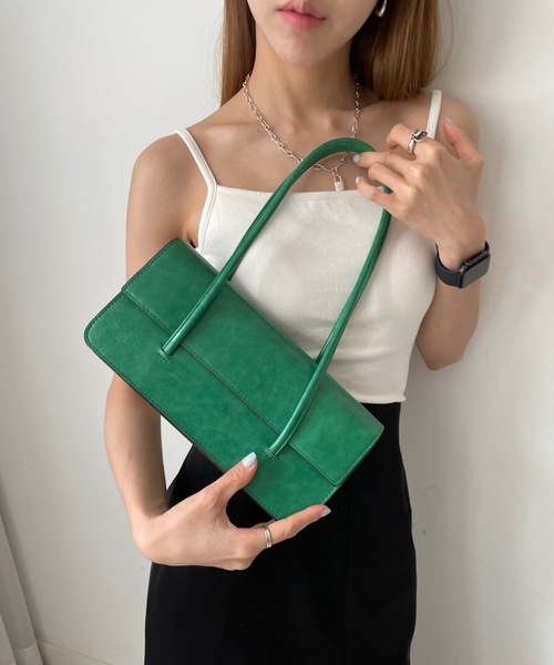 Didot.showroom(ディドット ショールーム)の「leather square handle bag(ハンドバッグ・レディース・ブラック/イエロー/グリーン/アイボリー・FREE)」の5枚目の写真