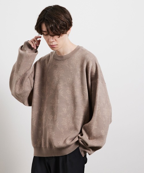 JUNRED(ジュンレッド)の「ジャガードニットプルオーバー(ニット/セーター・メンズ・ベージュ/キャメル/ブラック/ライトグレー・S/M/L)」の3枚目の写真