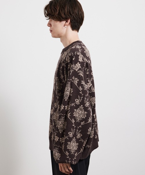 JUNRED(ジュンレッド)の「ジャガードニットプルオーバー(ニット/セーター・メンズ・ベージュ/キャメル/ブラック/ライトグレー・S/M/L)」の6枚目の写真