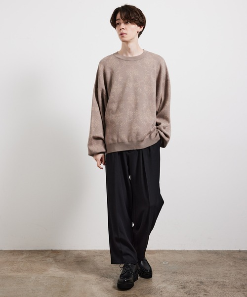 JUNRED(ジュンレッド)の「ジャガードニットプルオーバー(ニット/セーター・メンズ・ベージュ/キャメル/ブラック/ライトグレー・S/M/L)」の5枚目の写真