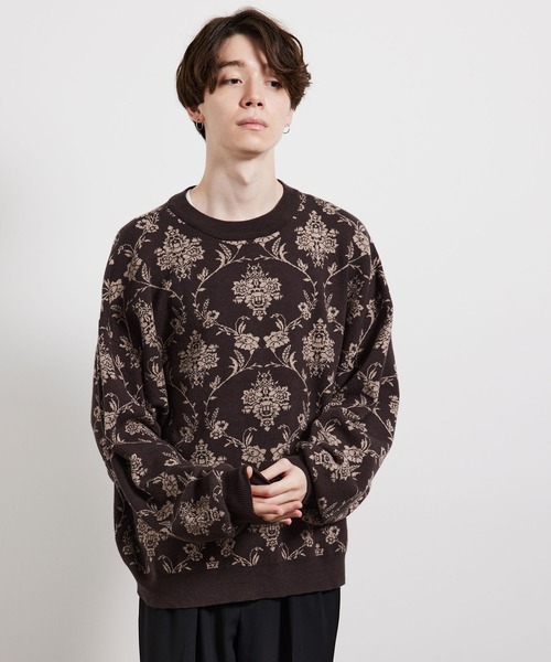 JUNRED(ジュンレッド)の「ジャガードニットプルオーバー(ニット/セーター・メンズ・ベージュ/キャメル/ブラック/ライトグレー・S/M/L)」の7枚目の写真