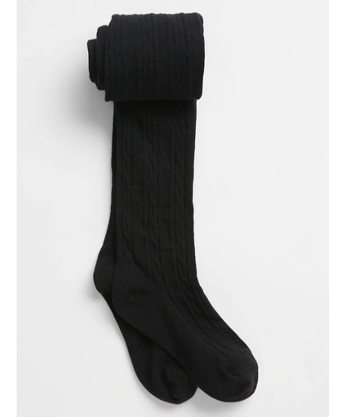 GAP（ギャップ）の「ケーブルニットタイツ（キッズ）（タイツ/ストッキング・キッズ・ブラック/アイボリー・M/L/S/XL/XXS/XS）」の2枚目の写真