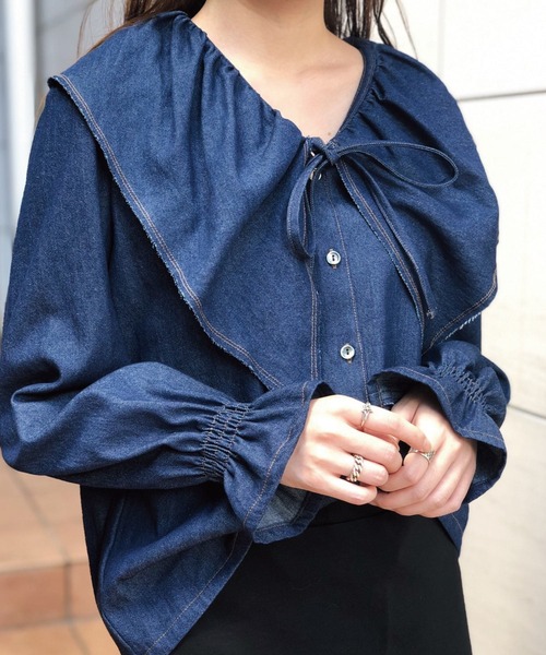 Banner Barrett（バナーバレット）の「デニムブラウス（シャツ/ブラウス・レディース・ワンウォッシュ/ブルー系その他・38）」の6枚目の写真