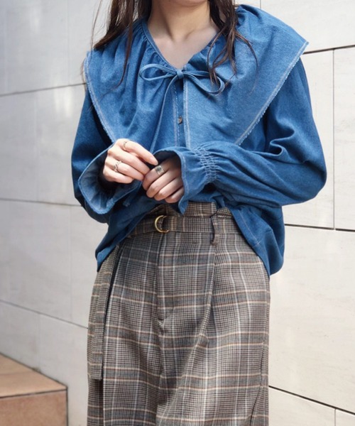 Banner Barrett（バナーバレット）の「デニムブラウス（シャツ/ブラウス・レディース・ワンウォッシュ/ブルー系その他・38）」の9枚目の写真