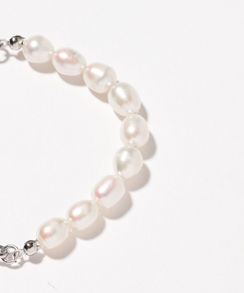 PBLIM（ページボーイリム）の「【PAGEBOYLIM】パールチェーンネックレス（ネックレス・レディース・シルバーグレー・FREE）」の4枚目の写真