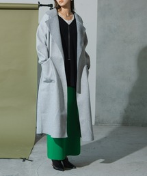 ダブルフェイスガウンロングコート