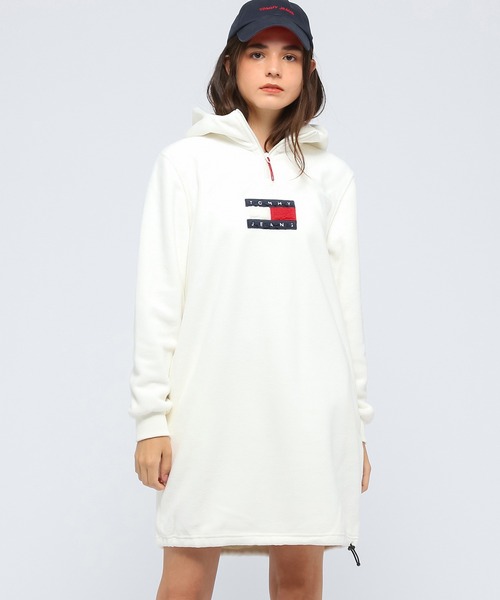 セール Hilfiger Cozy ジーンズ のワンピース Cozy Capsule Tommy Jeans トミー フリースワンピース ワンピース Tommy