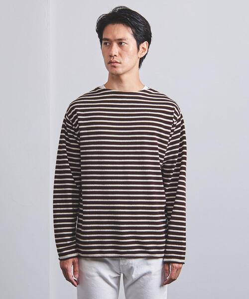 UNITED ARROWS(ユナイテッドアローズ)の「<BATONER(バトナー)> パイル ウール バスクシャツ(ニット/セーター・メンズ・ブラック/ダークブラウン・1/2/3)」の9枚目の写真