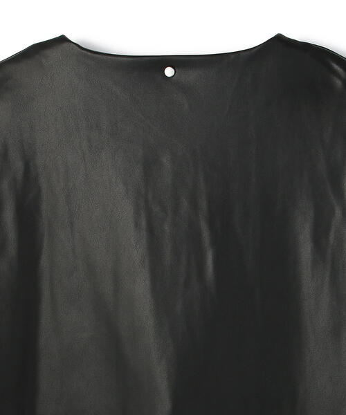 DANKE SCHON（ダンケシェーン）の「DankeSchon/ダンケシェーン/エコレザーカーディガン/EcoLether Cardigan（カーディガン/ボレロ・メンズ・ブラック・FREE）」の2枚目の写真