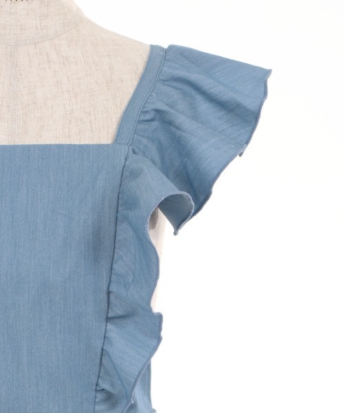 axes femme（アクシーズファム）の「デニム風フリルエプロン（エプロン・レディース・ブルー/ネイビー・MEDIUM）」の18枚目の写真