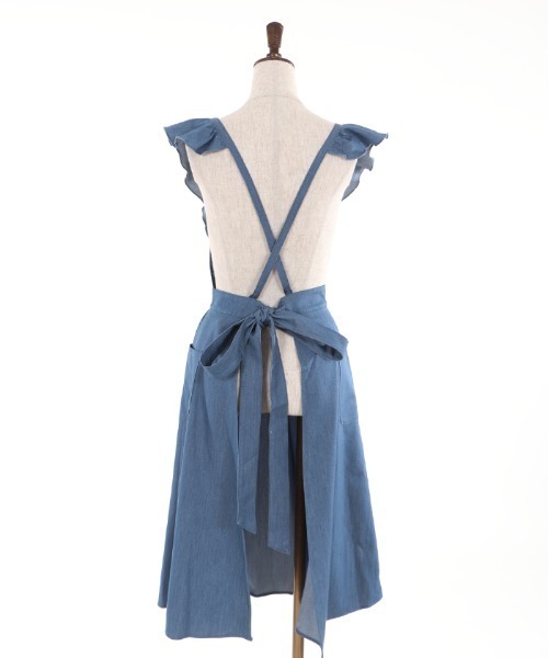 axes femme（アクシーズファム）の「デニム風フリルエプロン（エプロン・レディース・ブルー/ネイビー・MEDIUM）」の15枚目の写真