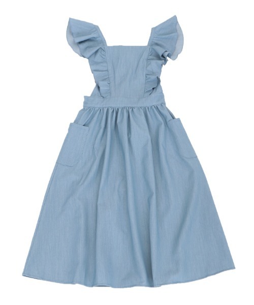 axes femme（アクシーズファム）の「デニム風フリルエプロン（エプロン・レディース・ブルー/ネイビー・MEDIUM）」の6枚目の写真