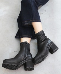 attagirl | スクエアトゥストレッチショートブーツ(ブーツ)