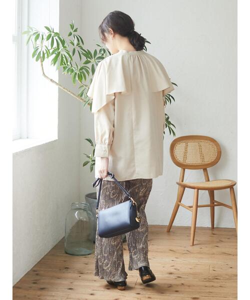 Green　Parks（グリーンパークス）の「・minia ウッドヒールスクエアパンプス＊（パンプス・レディース・アイボリー/ベージュ/ブラック・S/M/LL/L）」の8枚目の写真