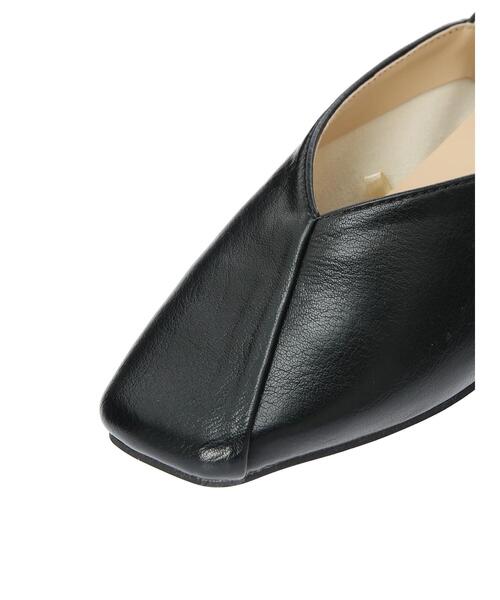 Green　Parks（グリーンパークス）の「・minia ウッドヒールスクエアパンプス＊（パンプス・レディース・アイボリー/ベージュ/ブラック・S/M/LL/L）」の16枚目の写真