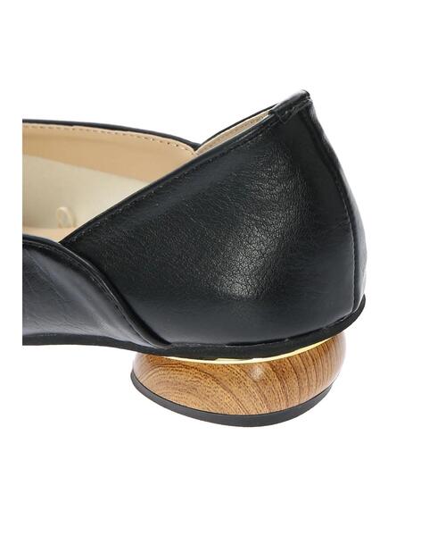 Green　Parks（グリーンパークス）の「・minia ウッドヒールスクエアパンプス＊（パンプス・レディース・アイボリー/ベージュ/ブラック・S/M/LL/L）」の15枚目の写真