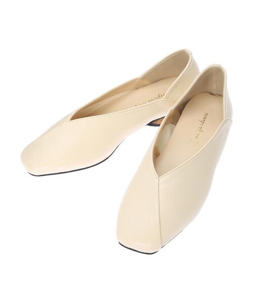 Green　Parks（グリーンパークス）の「・minia ウッドヒールスクエアパンプス＊（パンプス・レディース・アイボリー/ベージュ/ブラック・S/M/LL/L）」の12枚目の写真