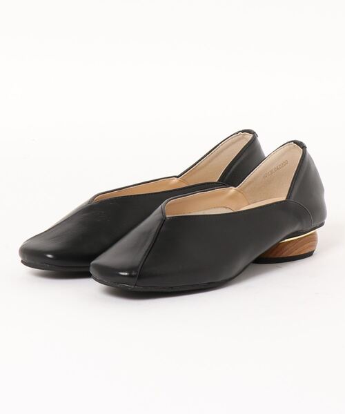 Green　Parks（グリーンパークス）の「・minia ウッドヒールスクエアパンプス＊（パンプス・レディース・アイボリー/ベージュ/ブラック・S/M/LL/L）」の7枚目の写真