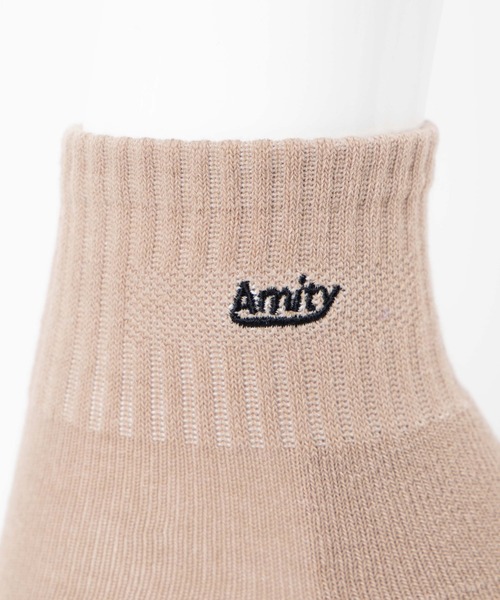 WEGO（ウィゴー）の「WEGO/Amity刺繍アンクルパイルソックス（ソックス/靴下・レディース・グリーン/ホワイト/ベージュ/ブラック/パープル・23-25cm）」の7枚目の写真