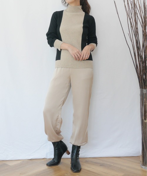AZUL ENCANTO(アズールエンカント)の「バイカラーニット(ニット/セーター・レディース・ベージュ/オフホワイト・FREE)」の11枚目の写真