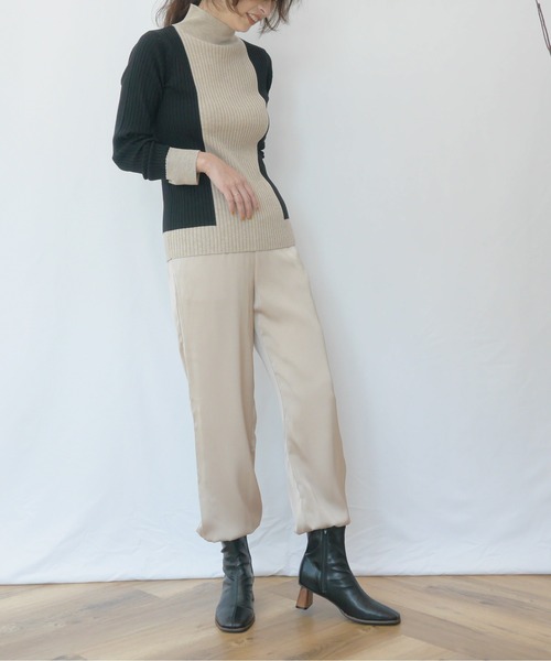 AZUL ENCANTO(アズールエンカント)の「バイカラーニット(ニット/セーター・レディース・ベージュ/オフホワイト・FREE)」の8枚目の写真