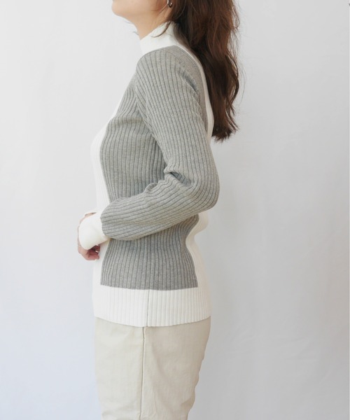 AZUL ENCANTO(アズールエンカント)の「バイカラーニット(ニット/セーター・レディース・ベージュ/オフホワイト・FREE)」の20枚目の写真