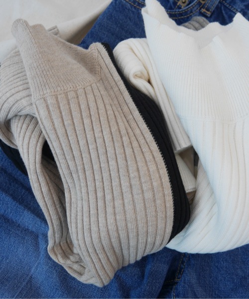 AZUL ENCANTO(アズールエンカント)の「バイカラーニット(ニット/セーター・レディース・ベージュ/オフホワイト・FREE)」の19枚目の写真